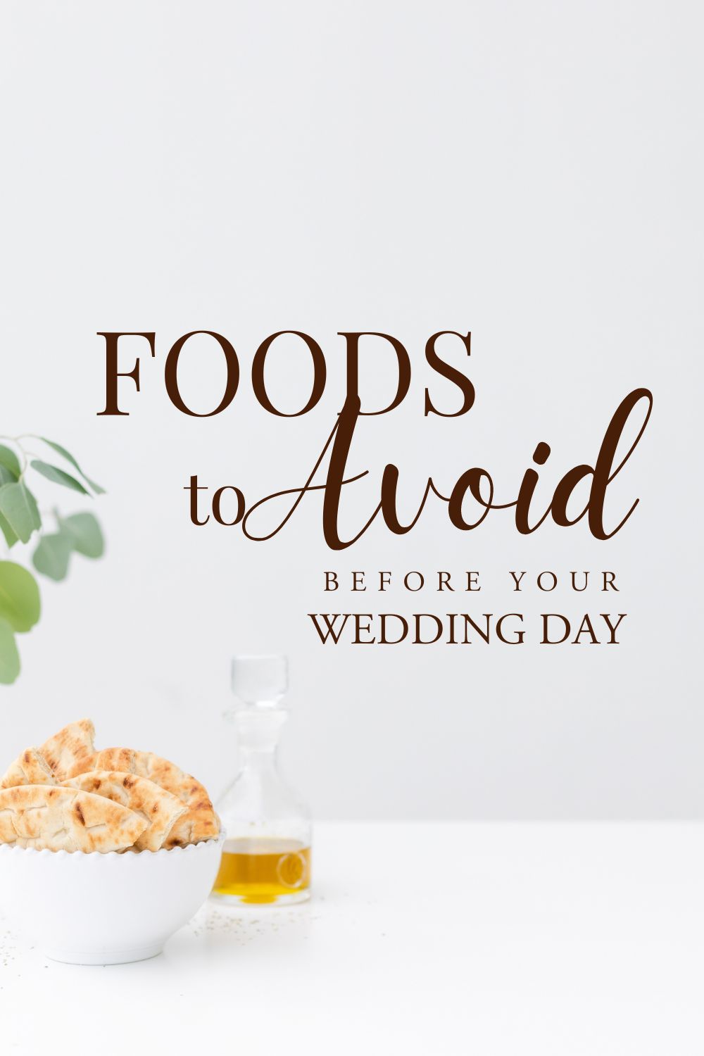 PLR foods to avoid before wedding graphic