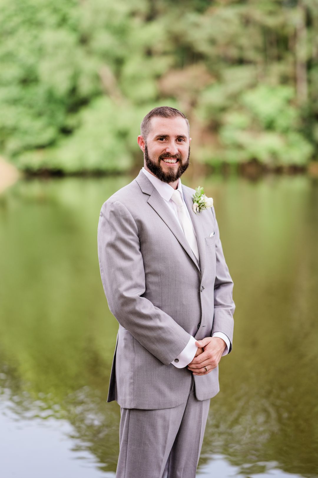 grey groom suit