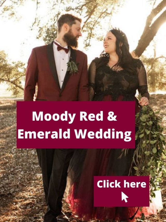 Moody Red & Emerald Wedding