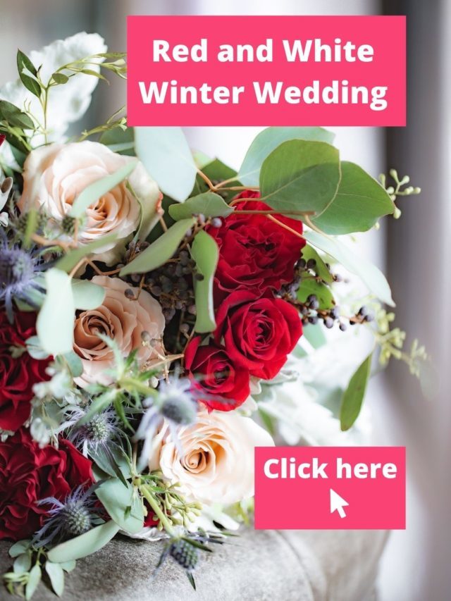 Red and White Winter Wedding