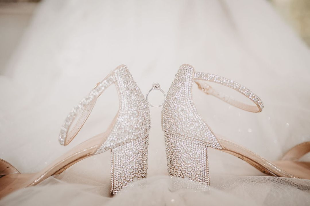 wedding ring and shoes