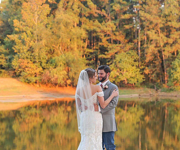 fall foliage wedding portraits