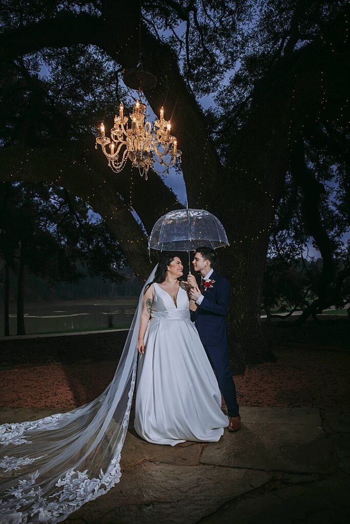 21 wedding umbrella under the oak tree pine lake ranch OPT