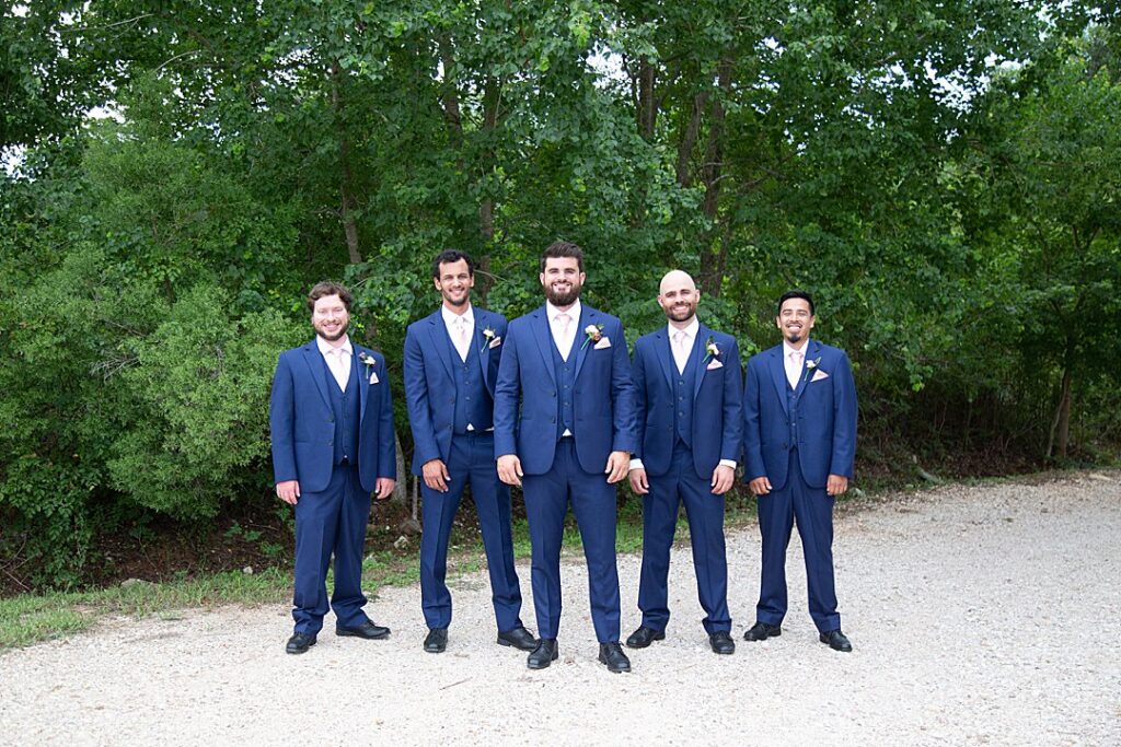 5 groom groomsmen navy suits