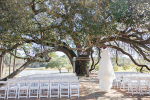 Houston wedding planner reviewing timelines and vendor contracts with an engaged couple during a planning meeting